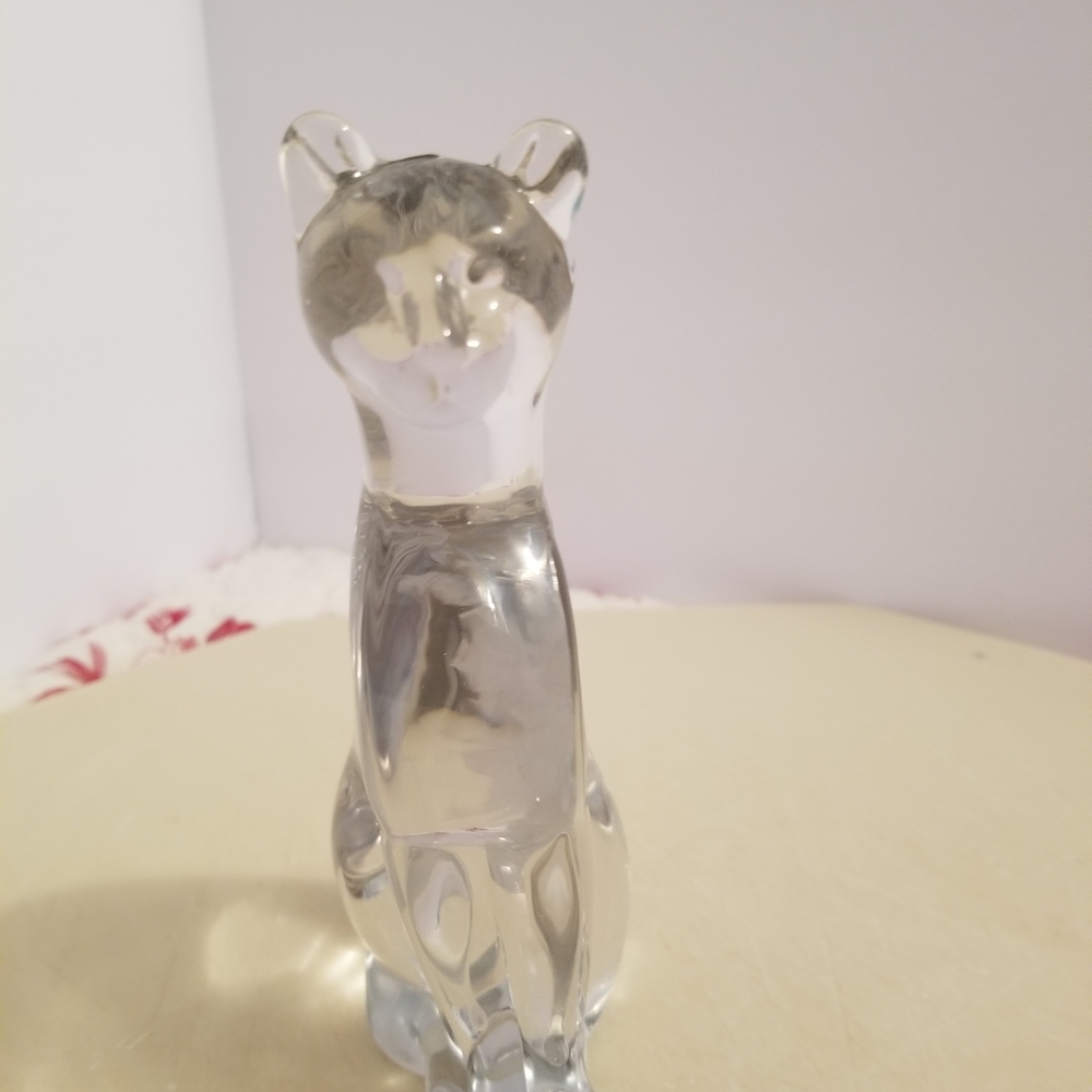 Crystal Clear Cat Figurine